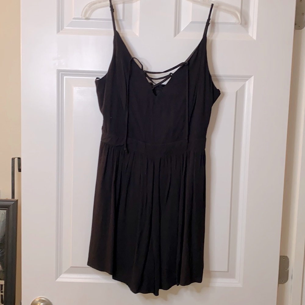 Women’s Black spaghetti strap romper